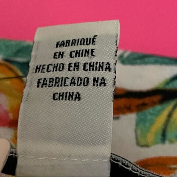 Forever 21 Watercolor Skater Floral Mini Dress Off Shoulder Green Red White L - Picture 10 of 13